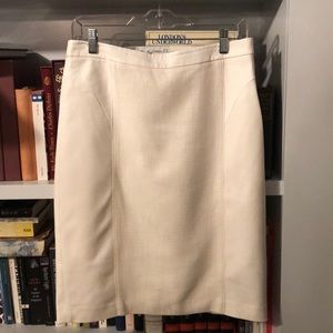 Club Monaco faux leather and cotton pencil skirt